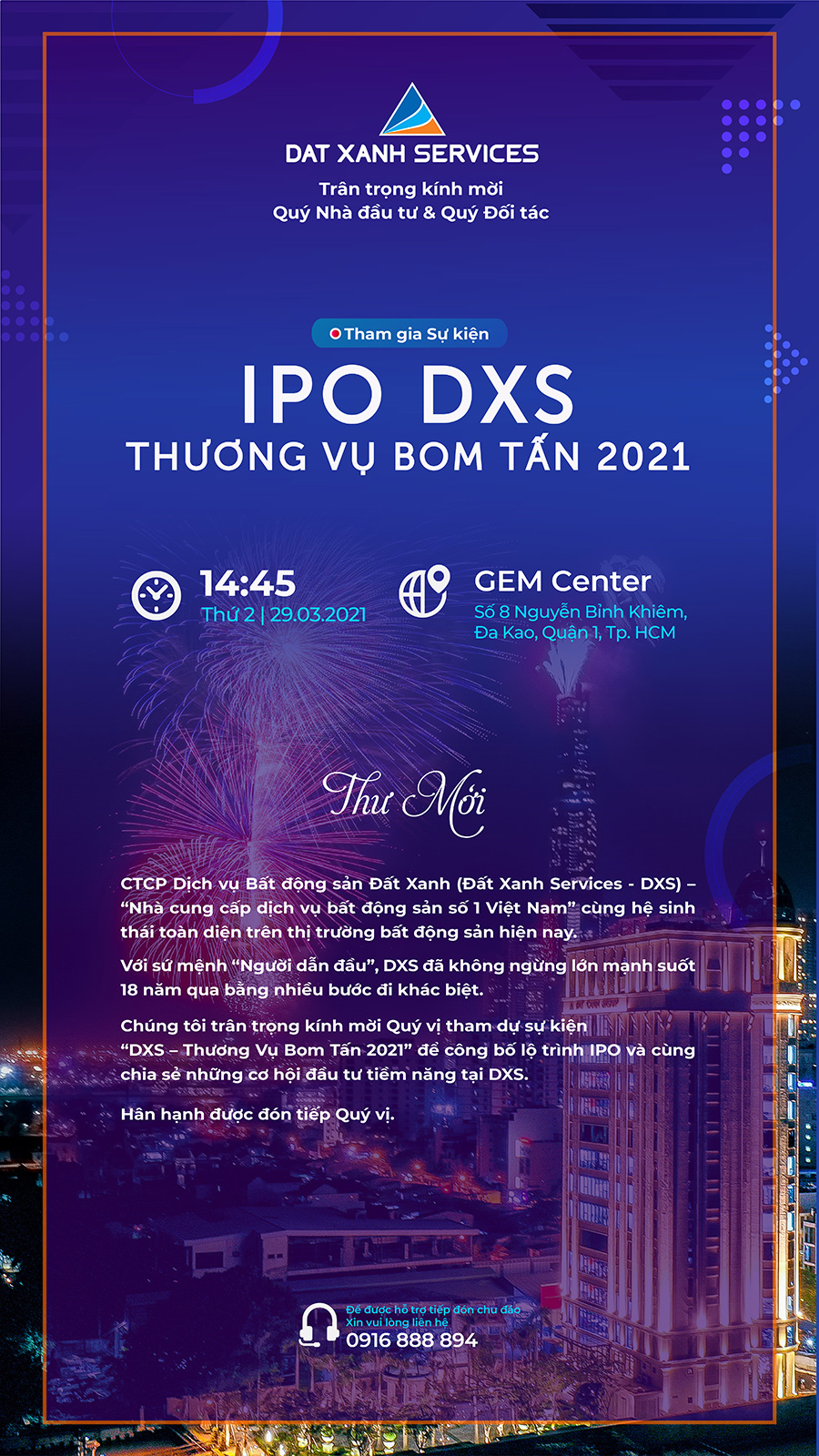 Sự kiện giới thiệu lộ trình IPO DXS - Thương vụ Bom tấn 2021