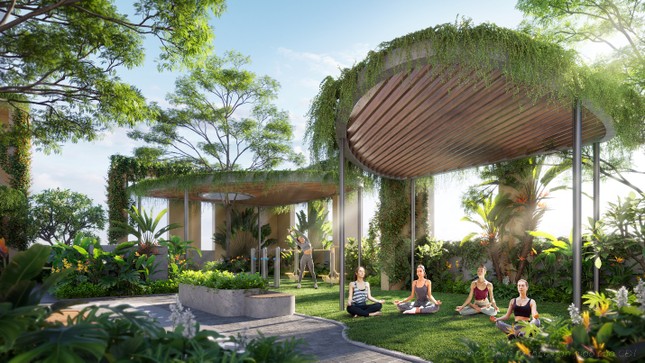 Các tiện ích của A&T Sky Garden đều được thiết kế lồng ghép hài hòa với thiên nhiên.